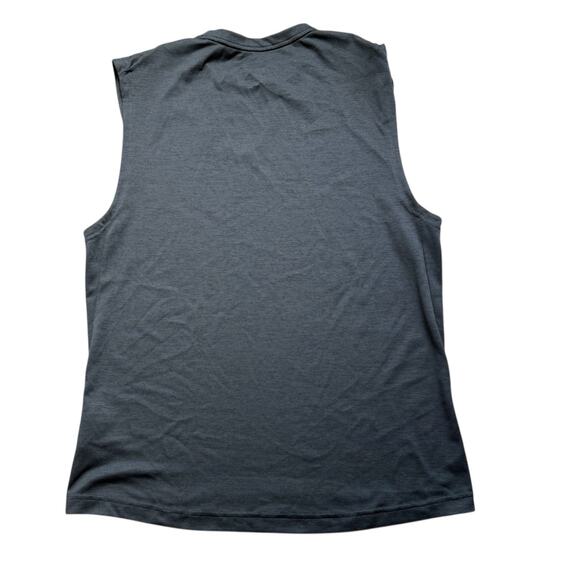 Mens M Nike Dri-FIt Running Dark Gray Sleeveless Tank Top Shirt Atheltic Active - Picture 2 of 3
